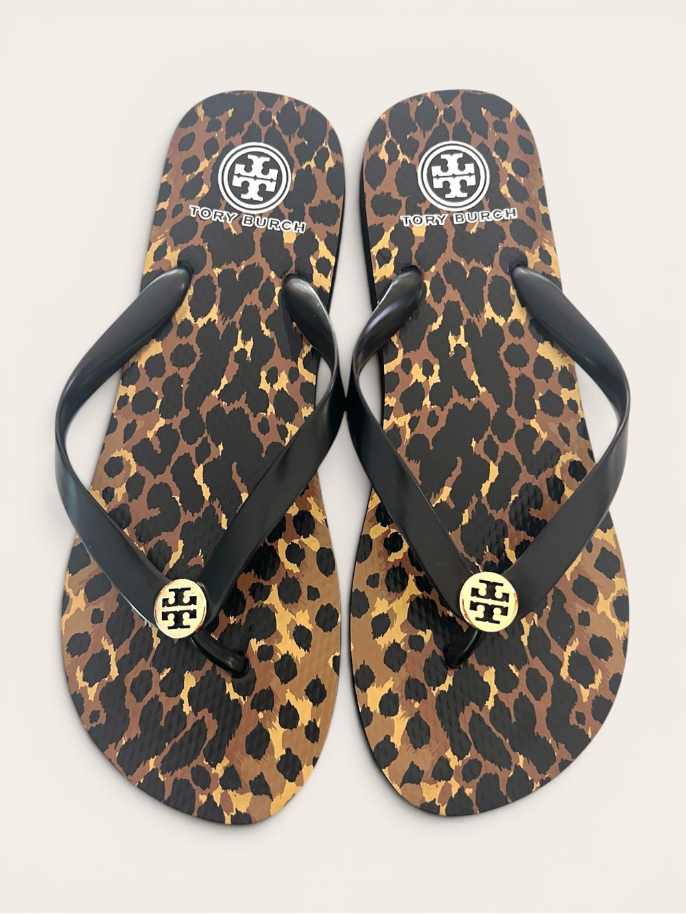Tory Burch Leopard Print Flip Flops
